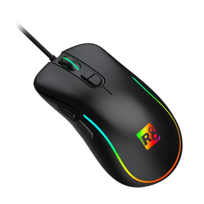 R8 LED 1618B Noir | Filaire | 7200 DPI | RGB | Gamer