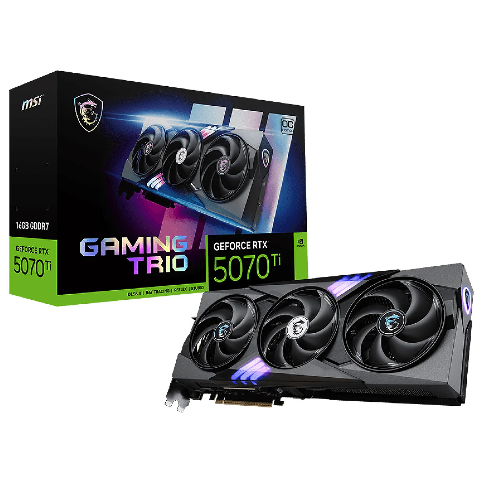 MSI RTX 5070 Ti Gaming Trio OC 16Go | Ray Tracing QHD