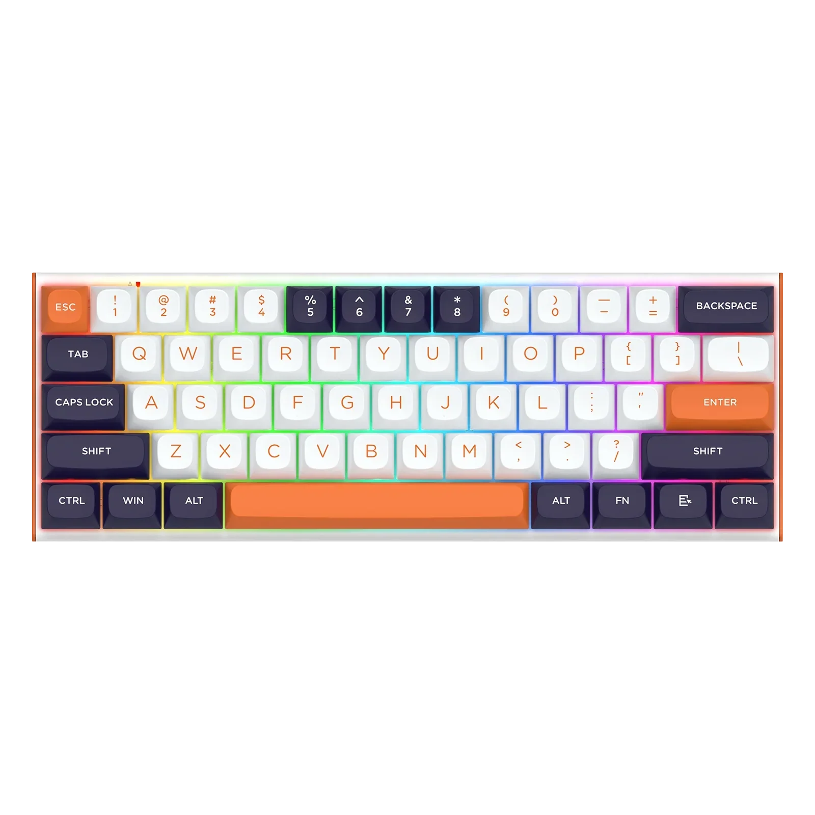 Redragon FIDD K683 | 65% | Blanc Bleu Orange | Triple Mode