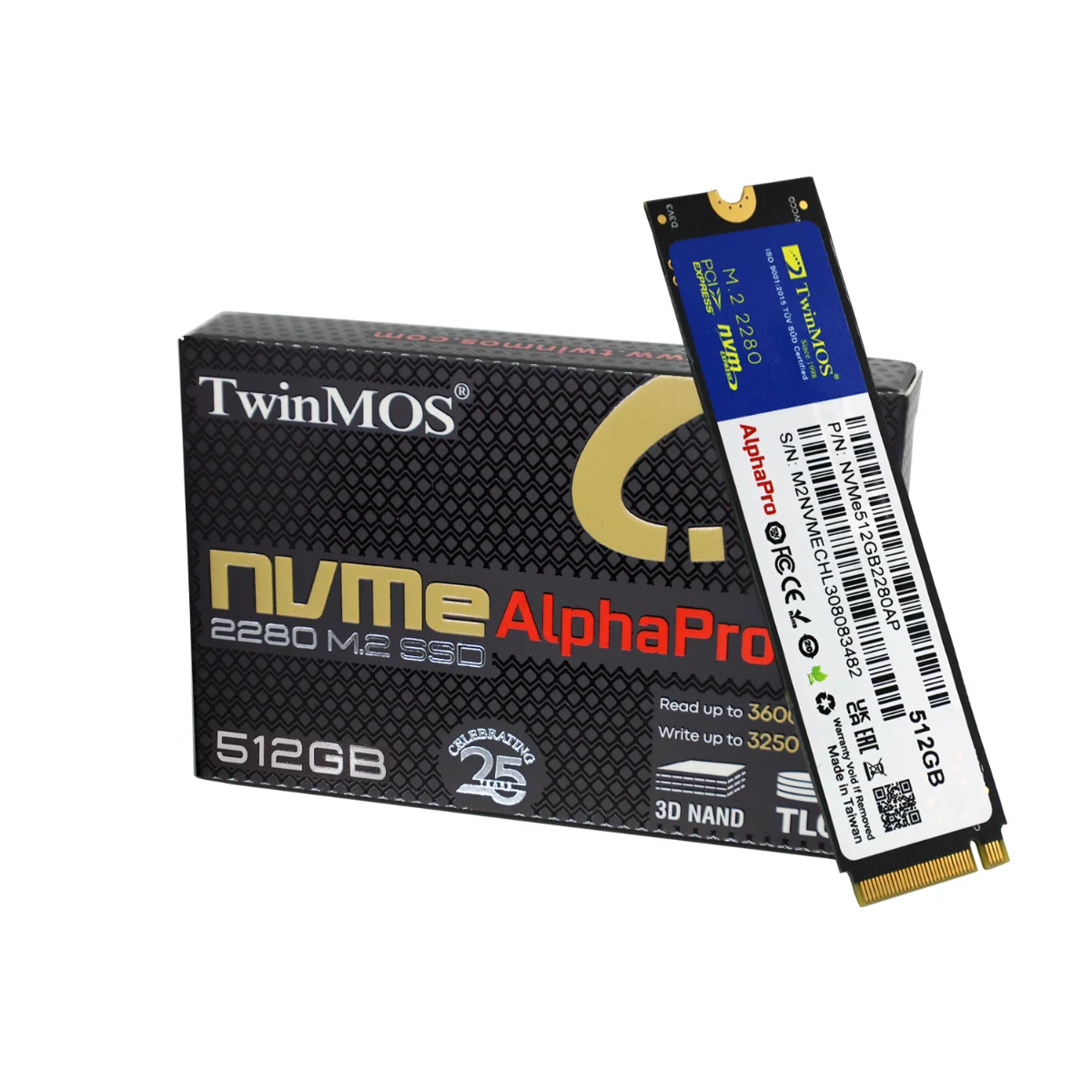 TwinMOS AlphaPro NVMe 512Go | 3600MB/s | PCIe Gen3
