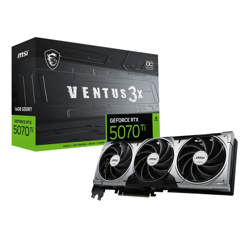 MSI RTX 5070 Ti Ventus 3X 16Go GDDR7 OC | RTX 1440p