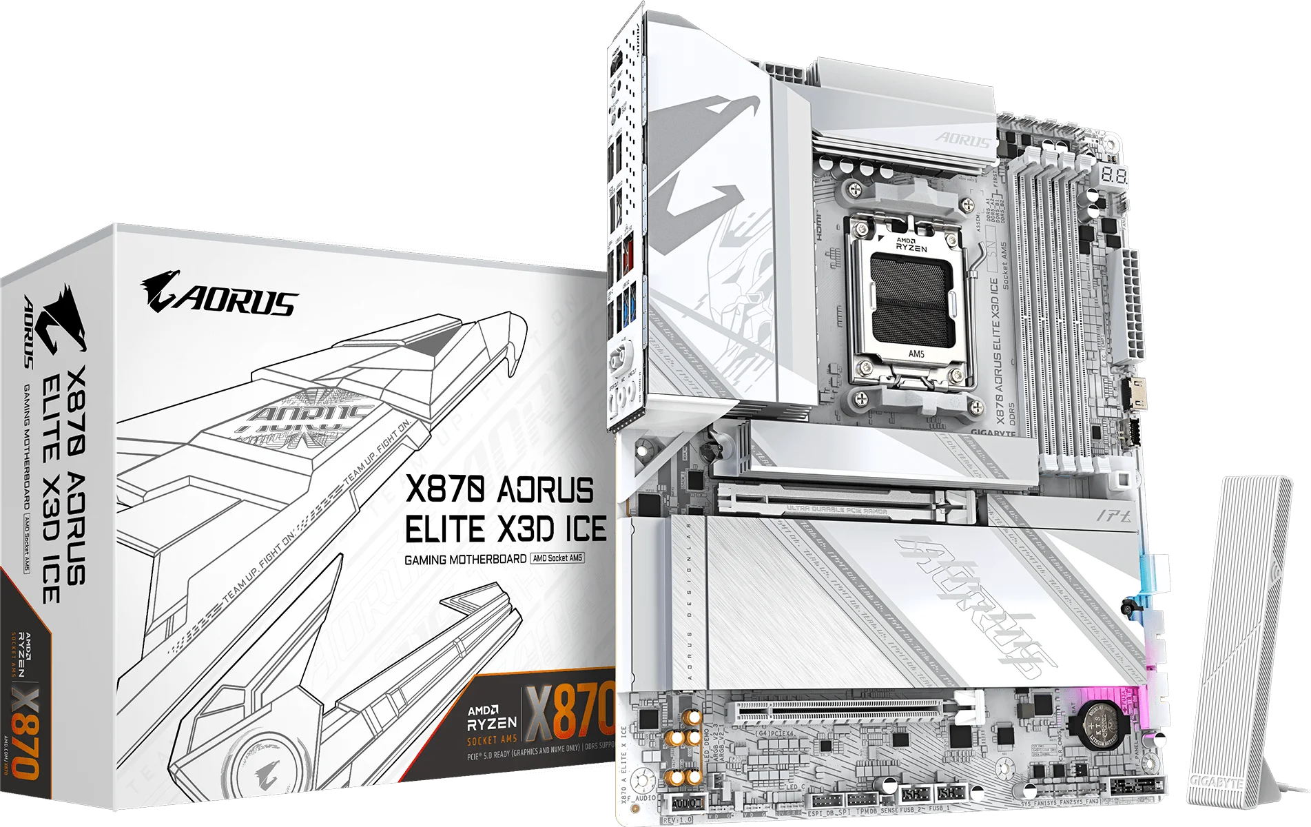Gigabyte X870 AORUS ELITE X3D ICE | AM5 DDR5 | PCIe 5.0 Gaming