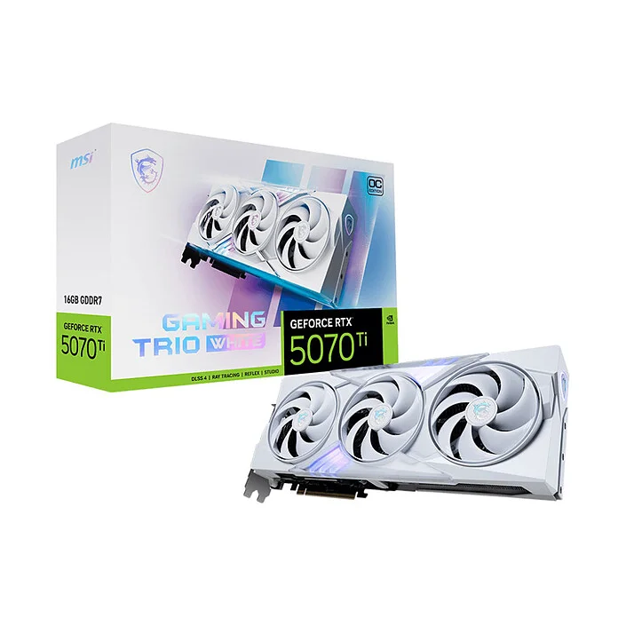 MSI RTX 5070 Ti 16Go Gaming Trio OC Blanc | DLSS 1440p