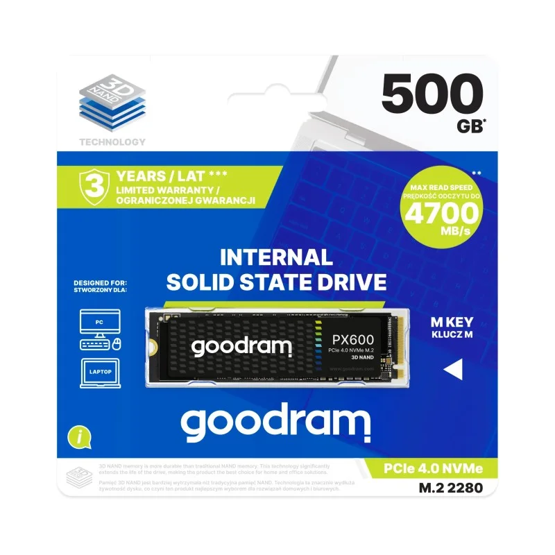 GOODRAM PX600 NVMe 500Go | 1700MB/s | NVMe Gaming