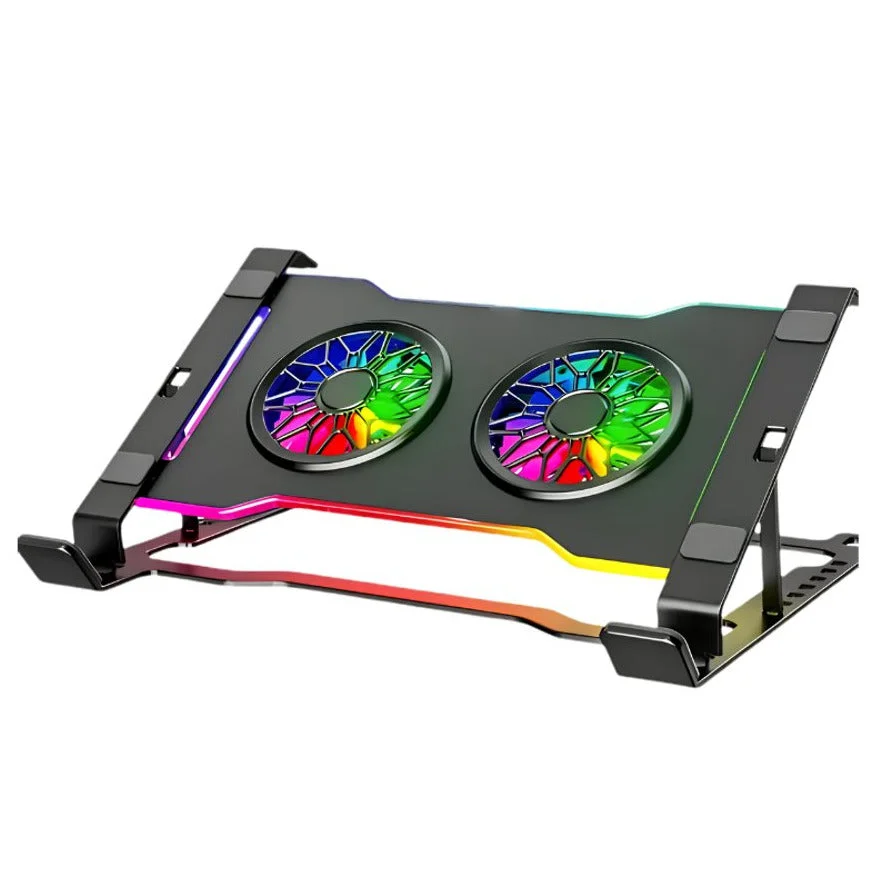 Refroidisseur gamer pour PC portable HAVIT F2064 noir avec éclairage RGB