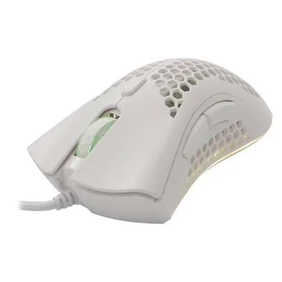 BARACUDA CORAL BGM-032 Blanc | Filaire | 12800 DPI | Gamer