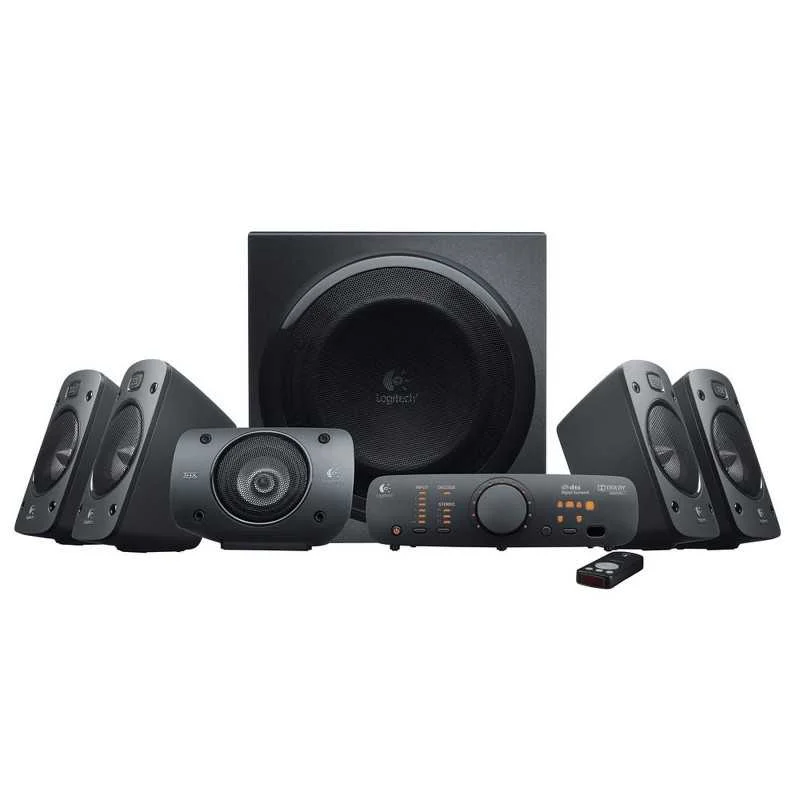 Système de haut-parleurs surround 5.1 Logitech Z906 avec subwoofer, satellites et console de contrôle