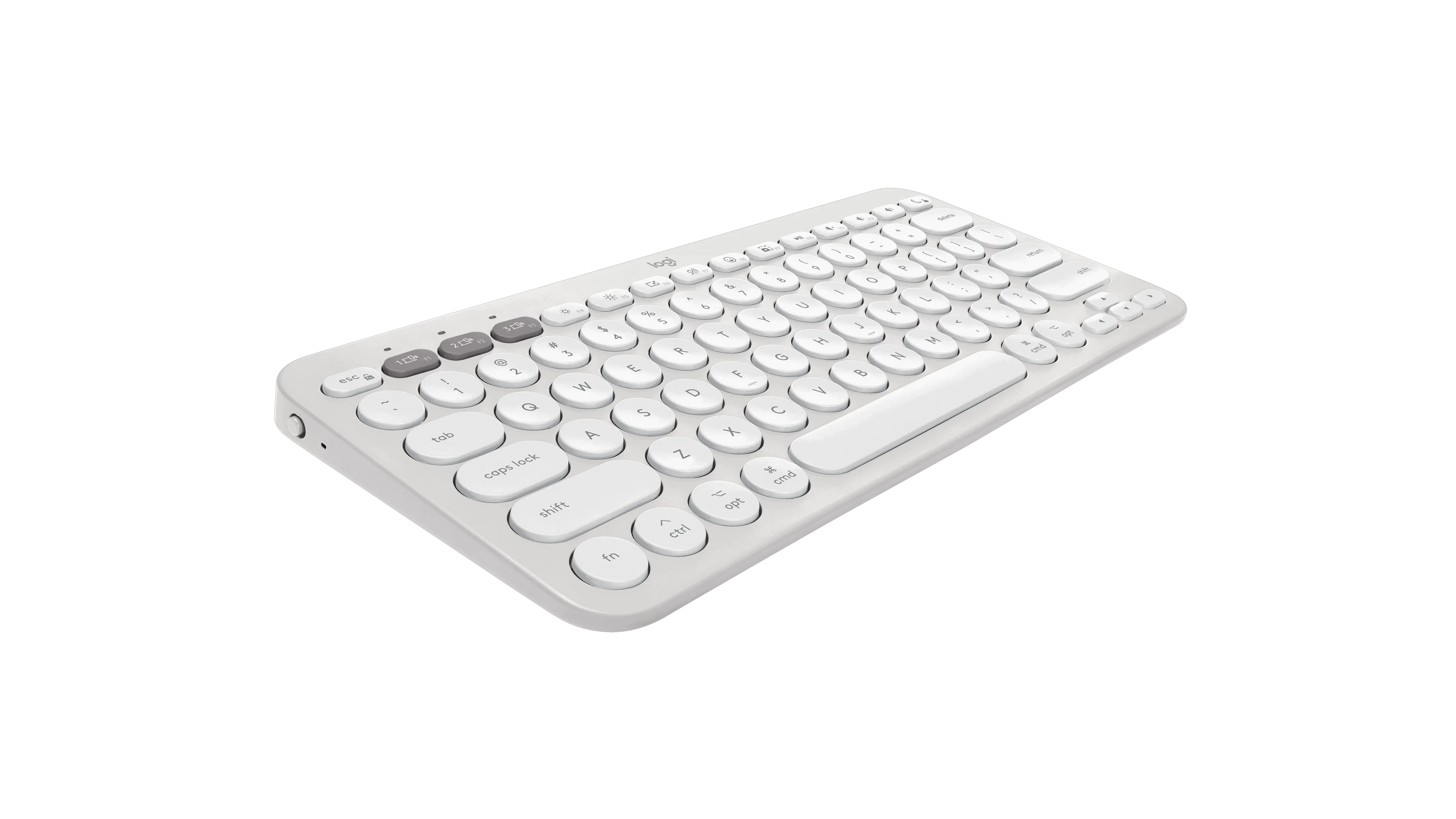 Pebble Keys 2 K380S | Ultra-mince | Blanc | Bluetooth