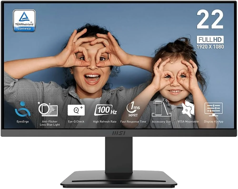 MSI MP223 E2 21.5" FHD | 100Hz 1ms VA | Bureau