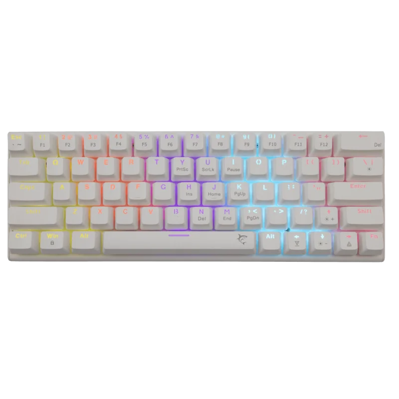 White Shark Wakizashi | 60% | Red Switch | Blanc | Filaire