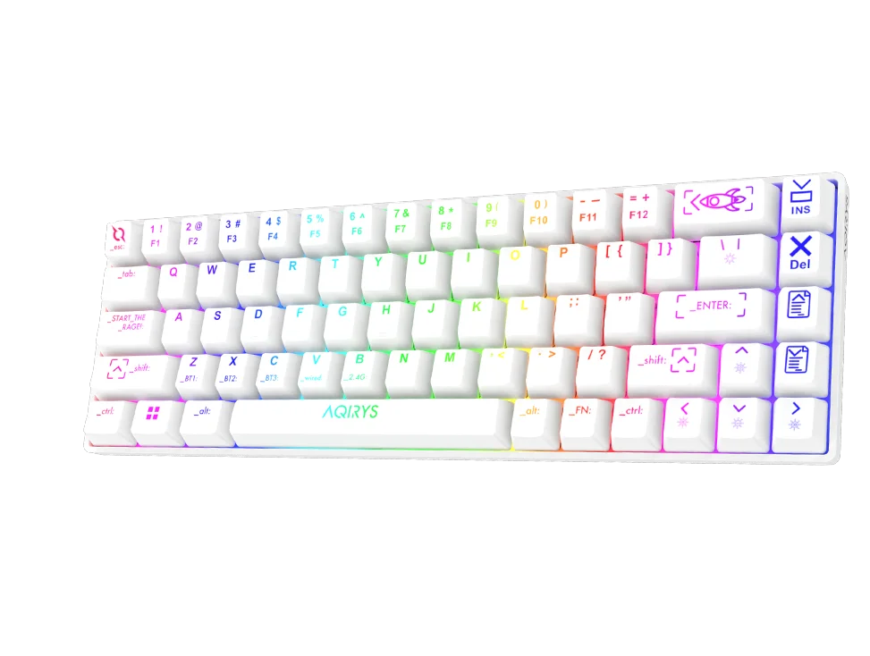 AQIRYS Mira 2.0 Blanc | 65% | HaiMu Red | Tri-mode