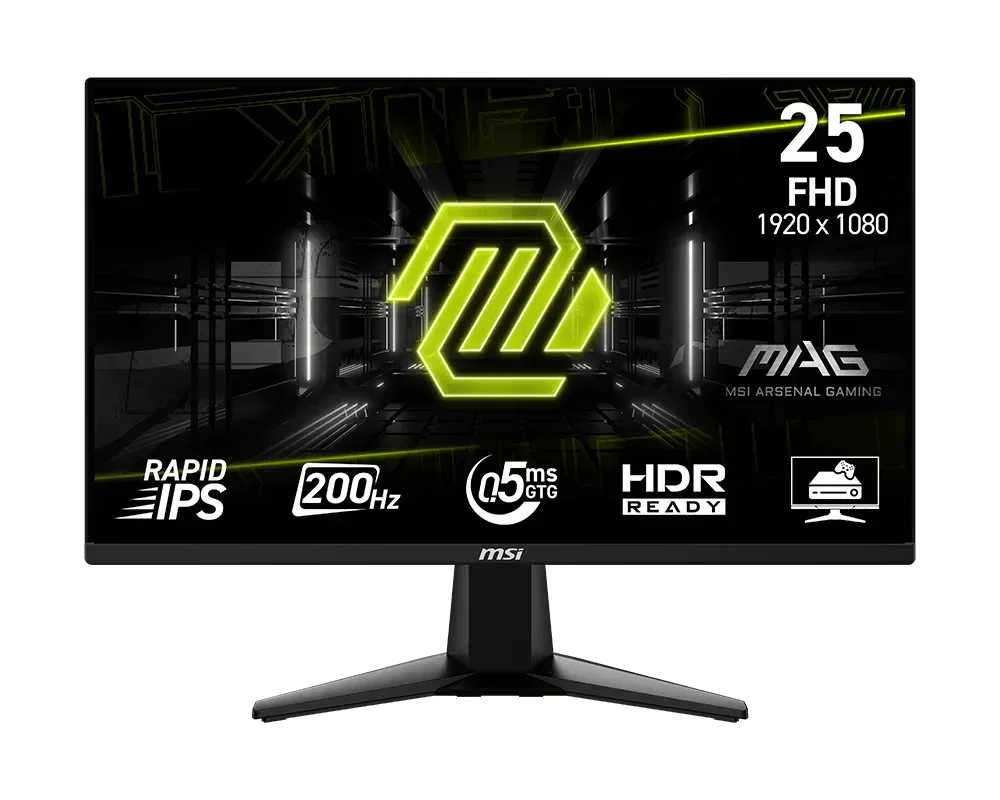 MSI MAG 255F 24" FHD | 200Hz 0.5ms Rapid IPS | Gaming