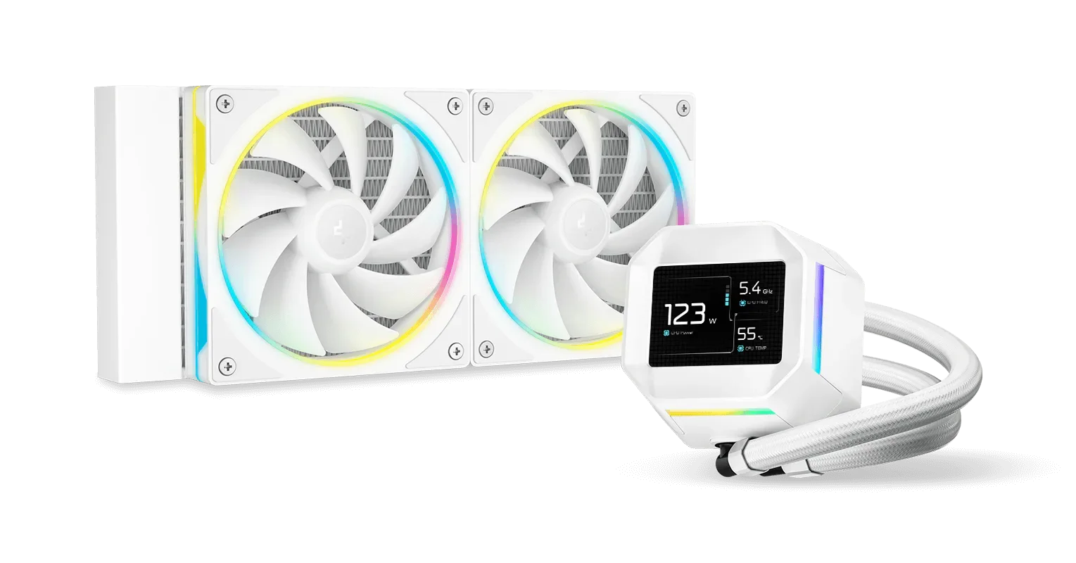 DeepCool LM240 AIO 240mm LCD Blanc | Airflow