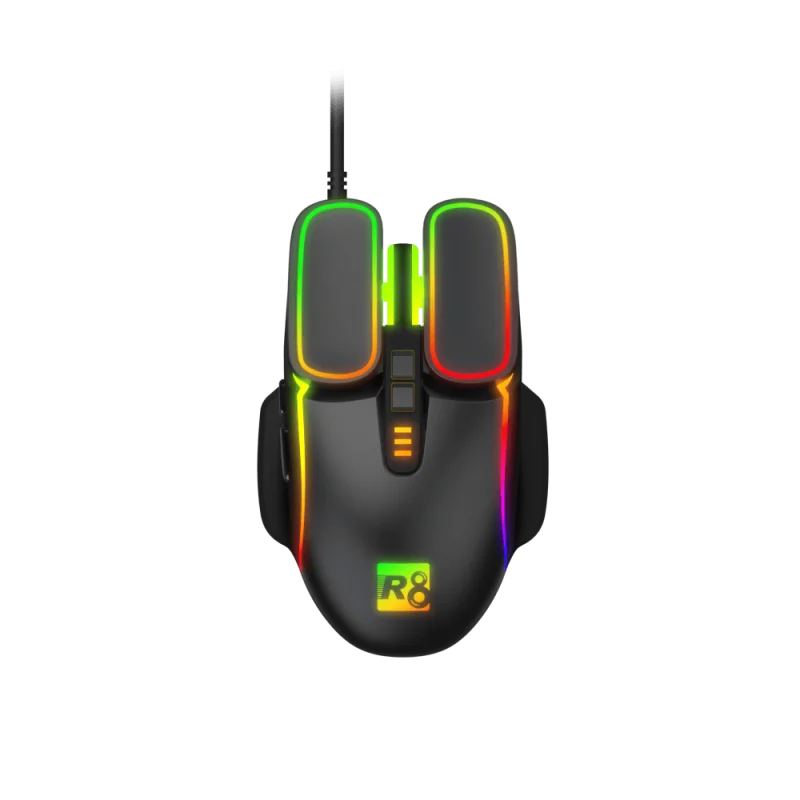 R8 LED 1618A Noir | Filaire | 7200 DPI | RGB | Tunisie