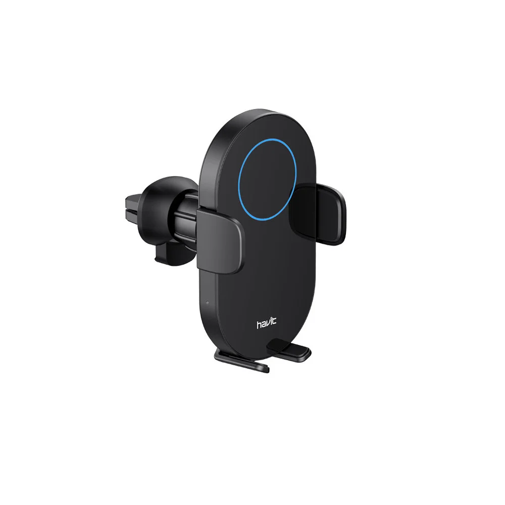 Support voiture HAVIT W3018 avec chargeur sans fil, à pince pour grille d'aération