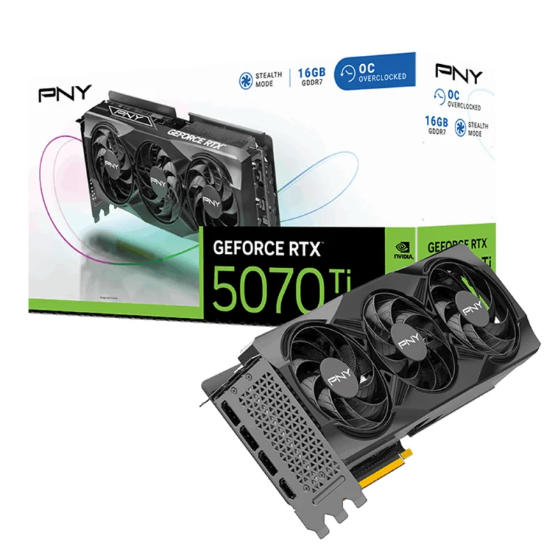 PNY RTX 5070 Ti OC Triple Fan 16Go GDDR7 | DLSS 1440p