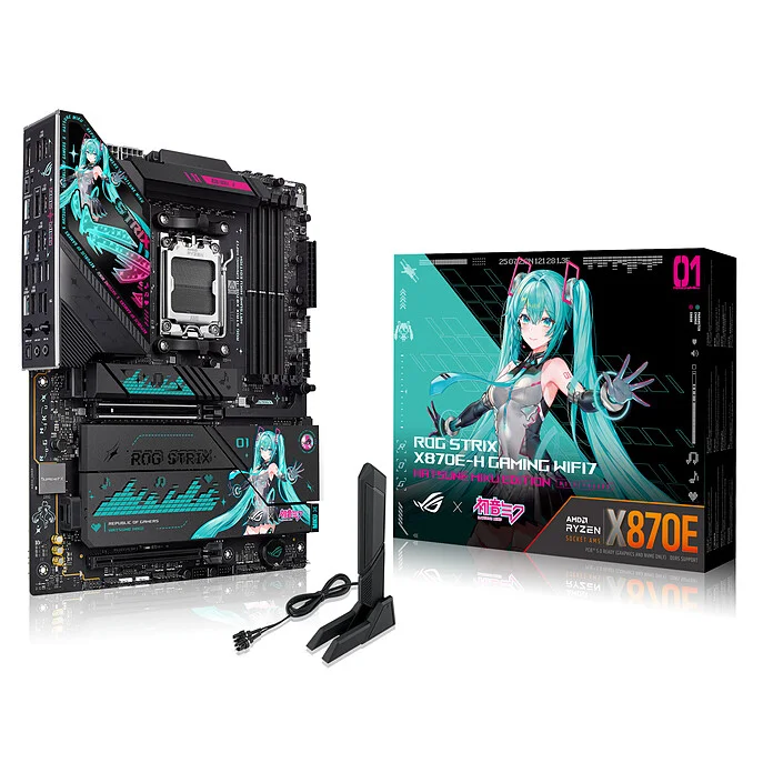 ASUS ROG STRIX X870E-H WIFI7 MIKU | AM5 DDR5 | PCIe 5.0 Gaming