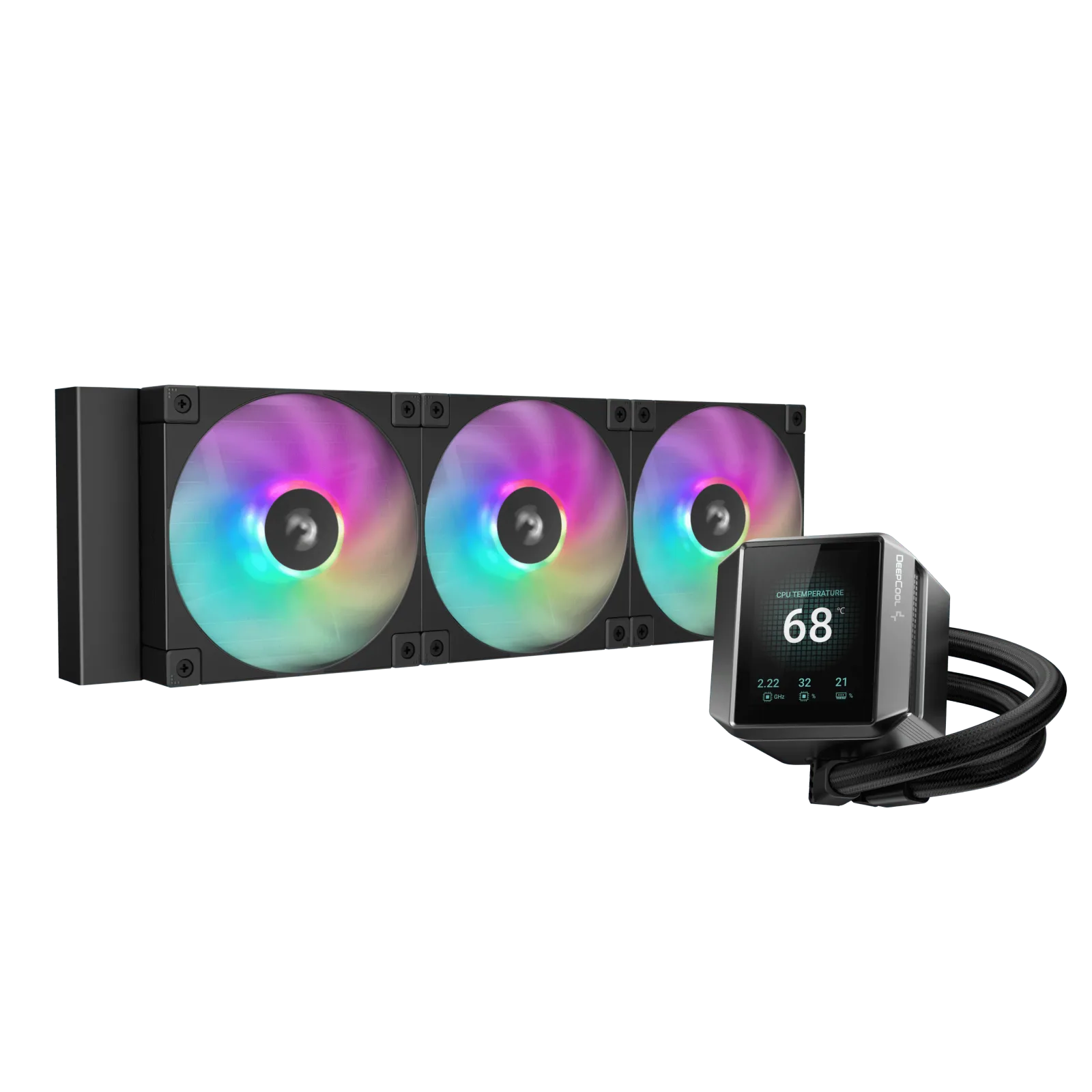 DeepCool MYSTIQUE 360 ARGB Noir | AIO 360mm LCD | Airflow