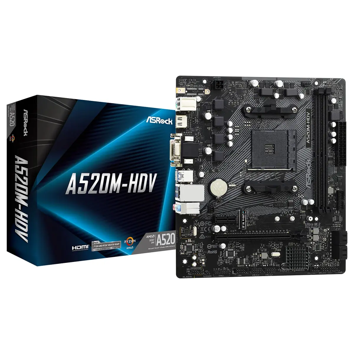 ASRock A520M-HDV | AM4 DDR4 | Budget
